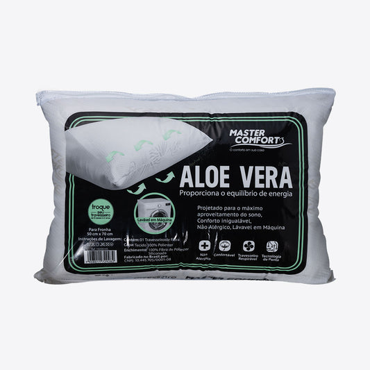 Travesseiro Tecido Jacquard Aloe Vera Master Comfort