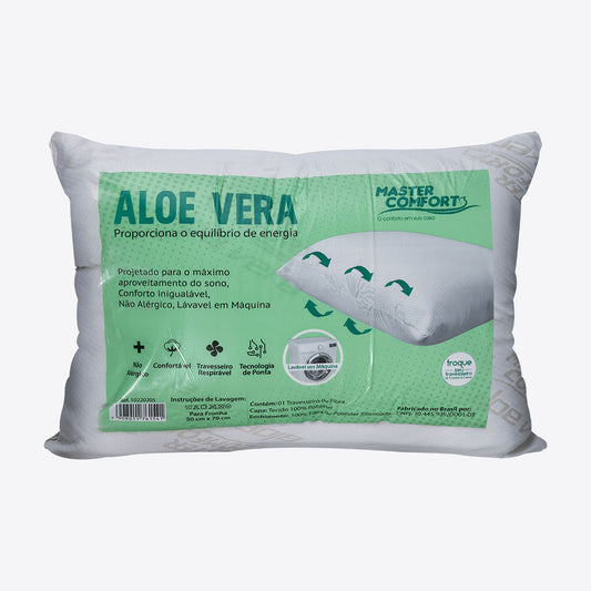 Travesseiro Tecido Jacquard Aloe Vera Master Comfort