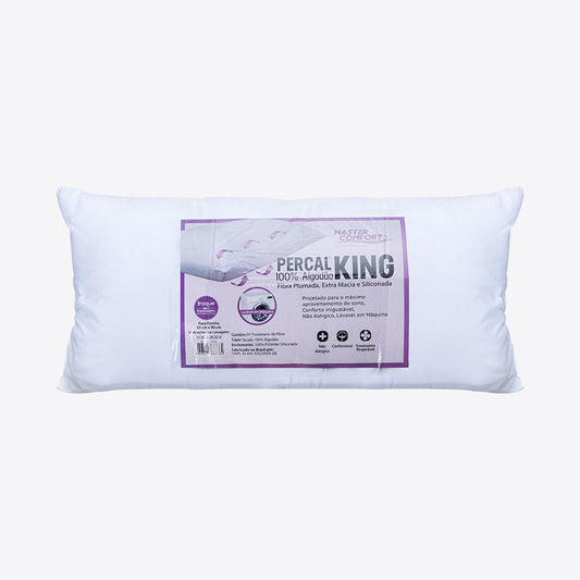 Travesseiro King Percal 180 Fios Master Comfort